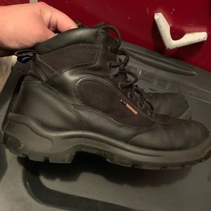 BLACK STEEL TOE BOOTS